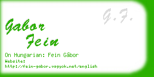 gabor fein business card